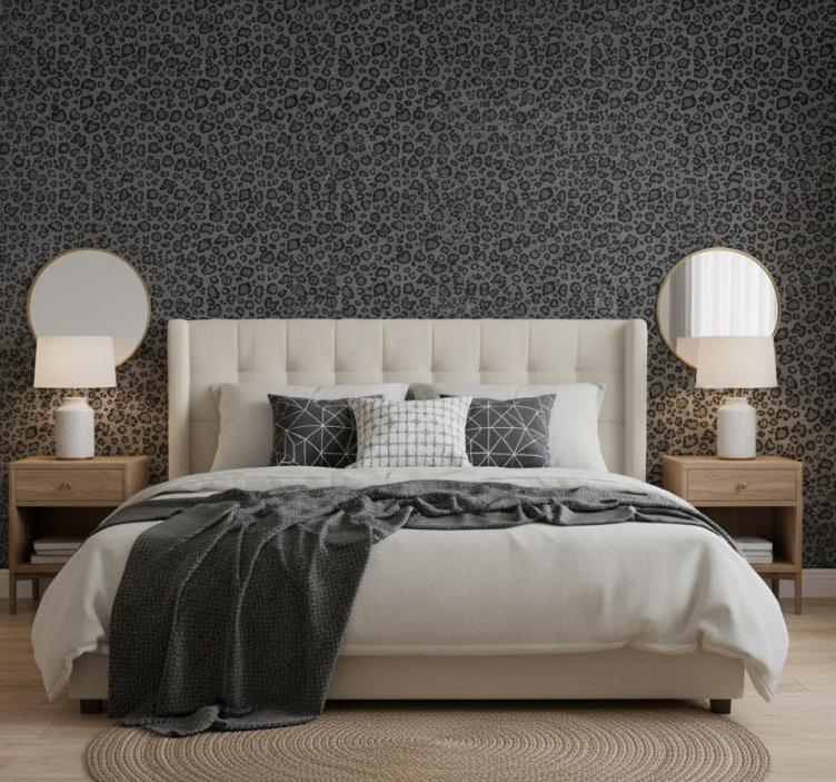 Papel de parede quarto de casal elegância animal print - TenStickers