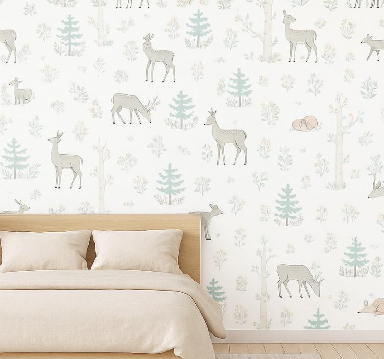 Papel de parede quarto de casal floral infantil - TenStickers