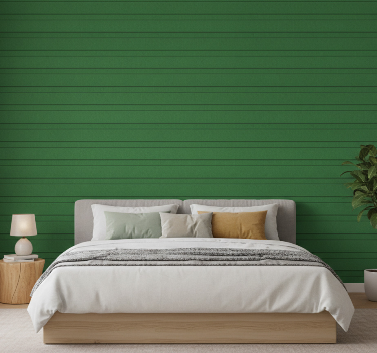 Papel de parede quarto de casal listras verdes - TenStickers