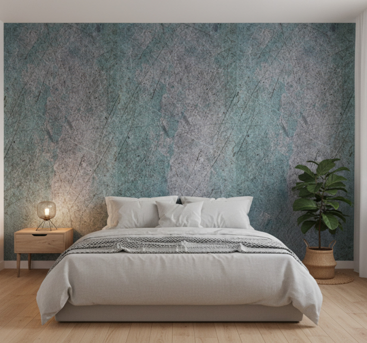 Papel de parede quarto de casal padrão superfície abstrata - TenStickers