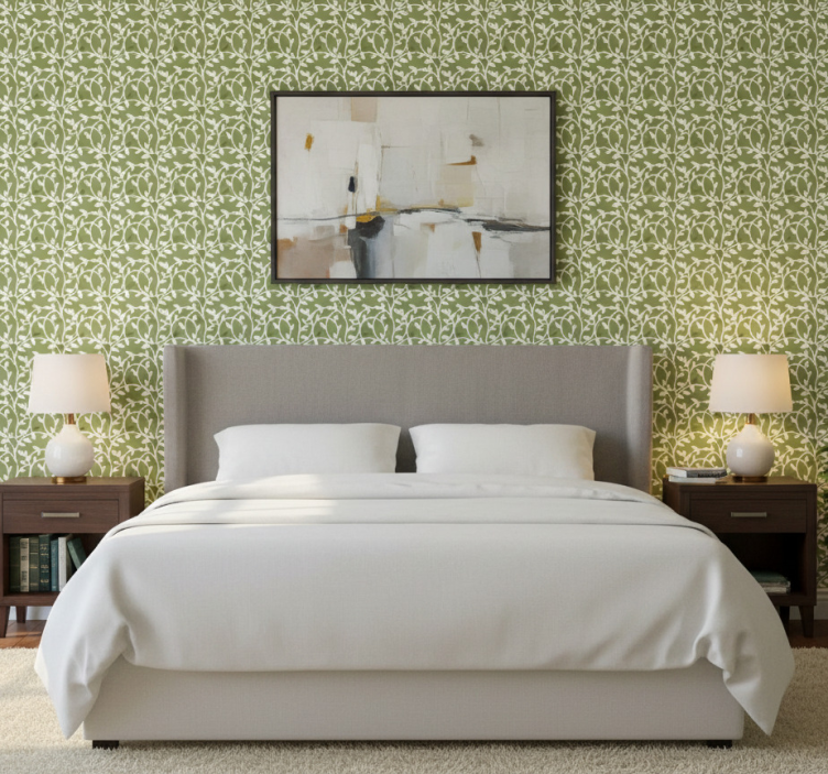 Papel de parede quarto de casal simplicidade de vinha - TenStickers