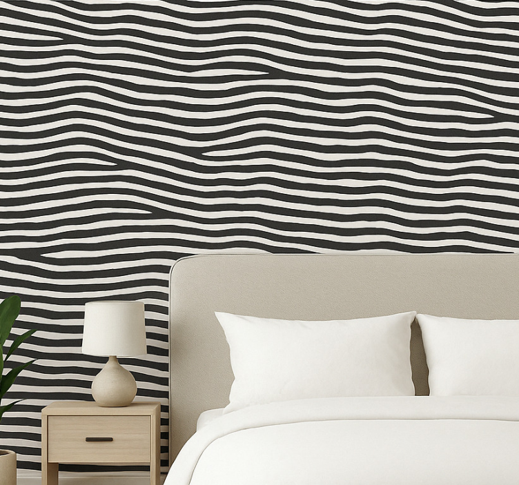 Papel de parede quarto de casal textura de zebra - TenStickers