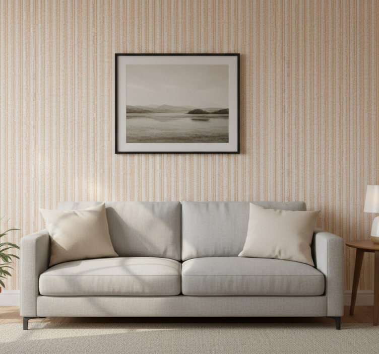 Papel de parede rústico listras marrons verticais - TenStickers