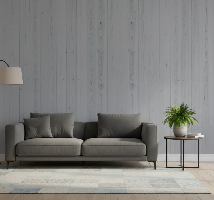 Papel de parede texturas e padrões cinza madeira - TenStickers