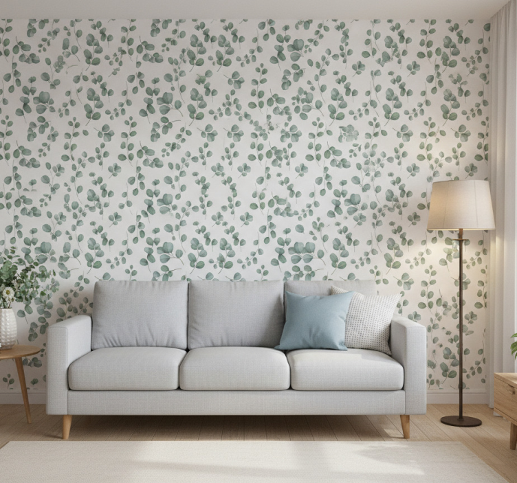 Papel de parede texturas e padrões floral aquarelado elegante - TenStickers