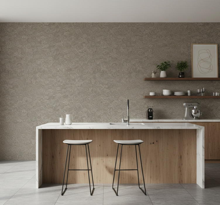 Papel de parede texturas e padrões linhas espiraladas - TenStickers