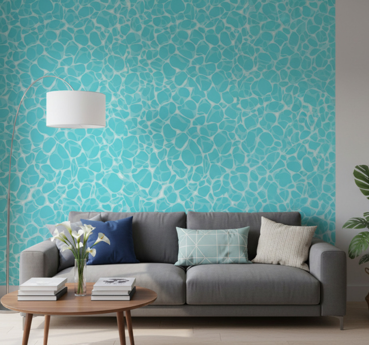 Papel de parede texturas e padrões luz refletida no fundo do mar - TenStickers