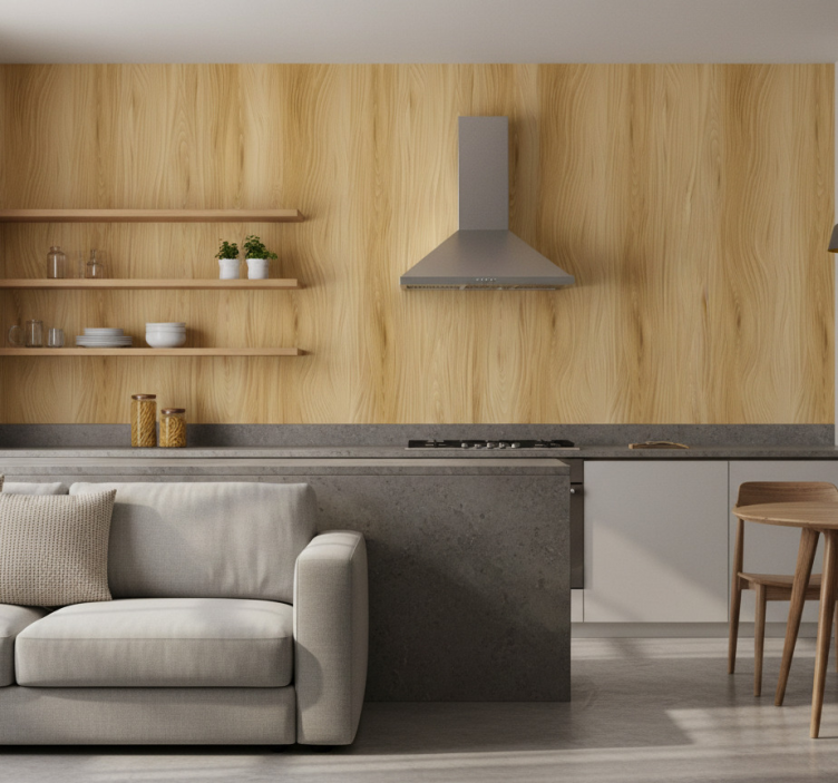 Papel de parede texturas e padrões madeira orgânica - TenStickers