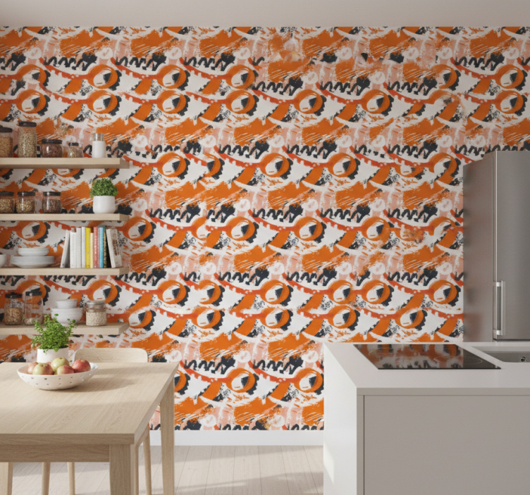 Papel de parede texturas e padrões motivo circular abstrato - TenStickers