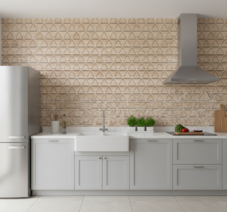 Papel de parede texturas e padrões padrão natural geométrico - TenStickers