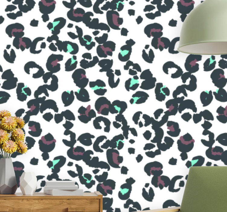 papel de parede leopardos estampa animal print - TenStickers