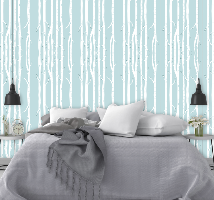 papel de parede árvores árvores de inverno - TenStickers