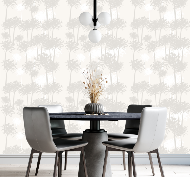 papel de parede árvores Creme de árvores - TenStickers