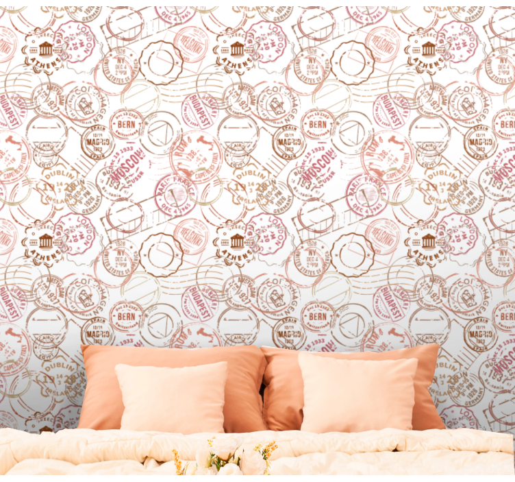 Papel parede juvenil Selos retro - TenStickers