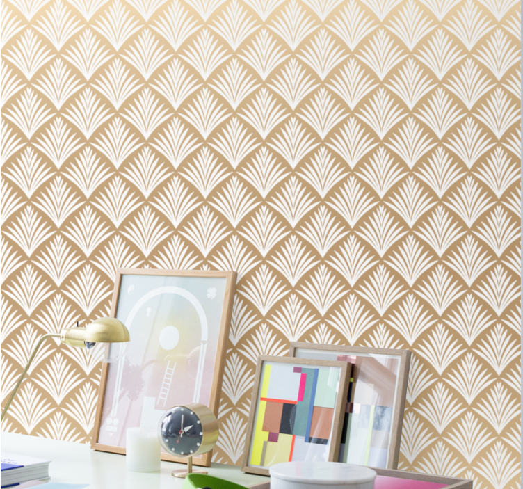 papel de parede corredor Folhas de ouro em estilo de decoração ar - TenStickers