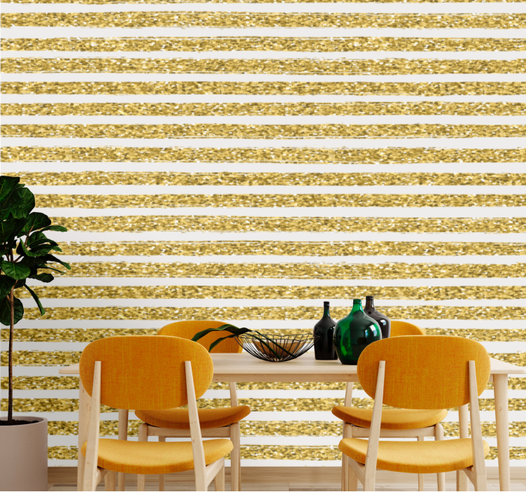 papel de parede entrada Fundo com linhas douradas - TenStickers
