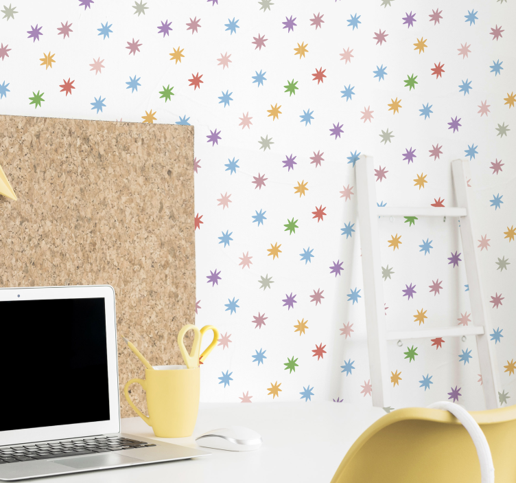 papel de parede estrelas Estrelas coloridas - TenStickers