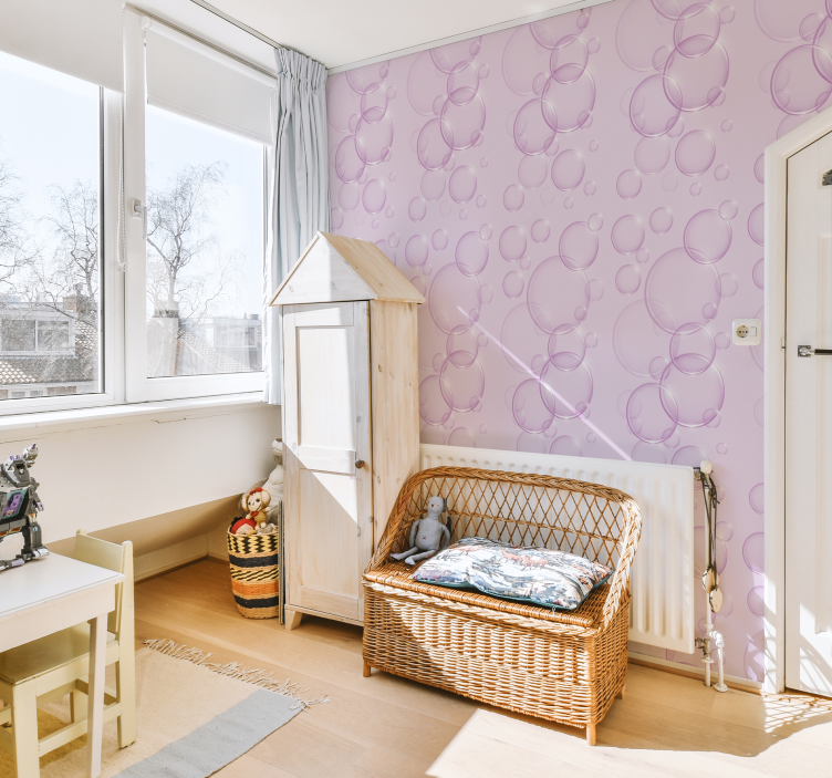 papel parede formas geométricas Doces bolhas - TenStickers