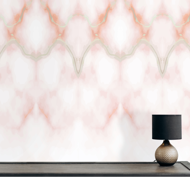 papel de parede mármore Rosa com riscos amarelos mármore - TenStickers