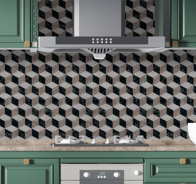 Papel de parede moderno Azulejos minimalistas 3d - TenStickers