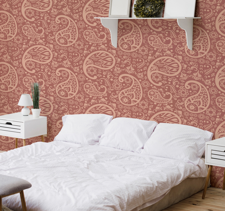 papel de parede ornamental Paisley pattern - TenStickers