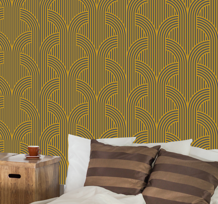 Papel de parede riscas cinza vintage - TenStickers