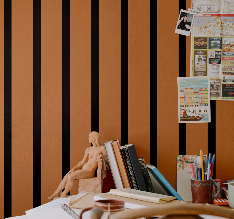 Papel de Parede riscas desenho listrado - TenStickers