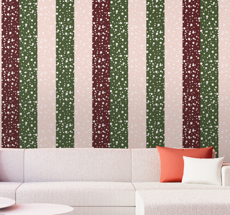 Papel de Parede riscas padrão de polca listrada - TenStickers