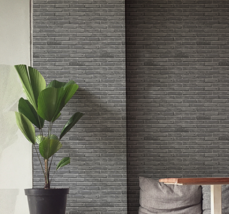 papel de parede tijolo Na sombra - TenStickers