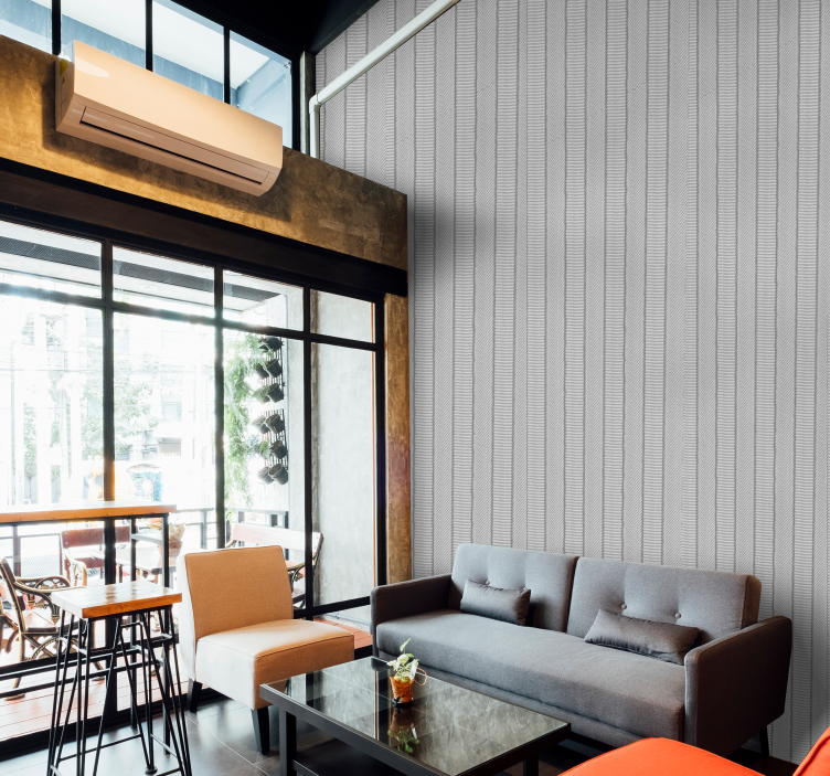 Papel de parede de riscas verticais linho suave - TenStickers