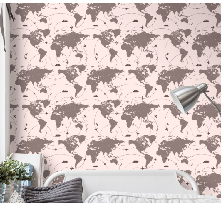 Papel de parede juvenil Mapas vintages - TenStickers