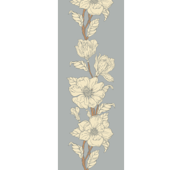 papel de parede floral listras florais elegantes - TenStickers