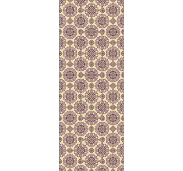 papel de parede floral padrão bege ornamentado - TenStickers