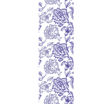 papel de parede floral flor índigo azul - TenStickers