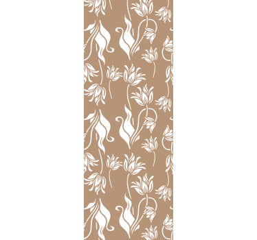 papel de parede floral display bege elegante - TenStickers