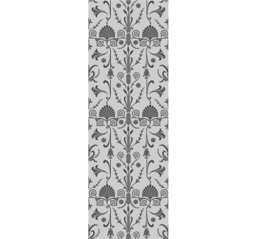 papel de parede floral elegantes detalhes cinza - TenStickers