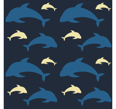Papel de parede para quarto 3 golfinhos no mar - TenStickers