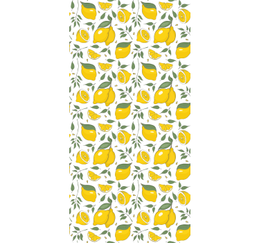 Papel de parede para quarto limões e flores cremosas - TenStickers