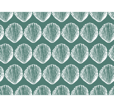 Papel de parede para quarto com padrão de conchas - TenStickers