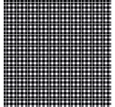 Papel de parede para quarto padrão xadrez preto e branco - TenStickers