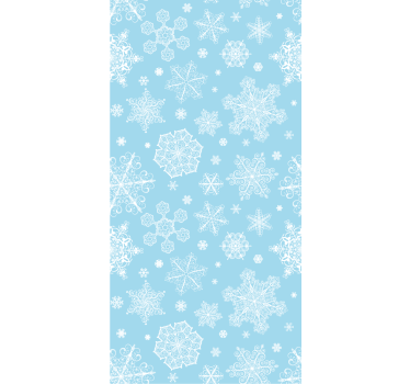 Papel de parede para quarto flocos brancos sobre fundo azul - TenStickers