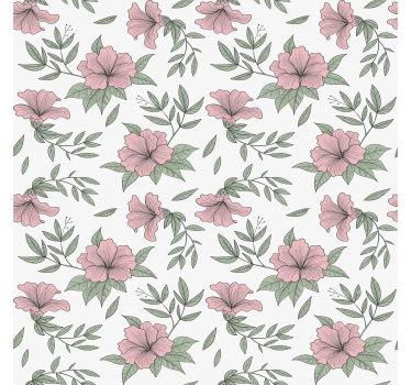 Papel de parede para quarto com acabamento floral - TenStickers