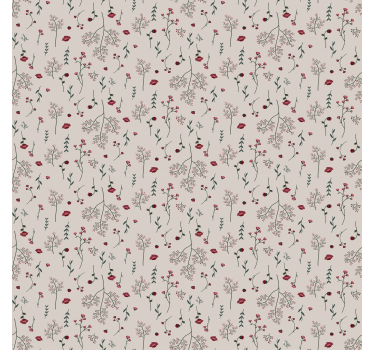 Papel de parede para quarto com estampa floral - TenStickers