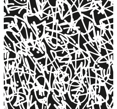 Papel de parede para quarto grafite preto e branco - TenStickers