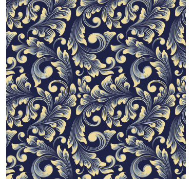 Papel de parede para quarto com design botânico dourado - TenStickers