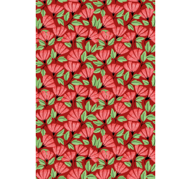 Papel de parede para quarto sobreposição floral gráfica - TenStickers