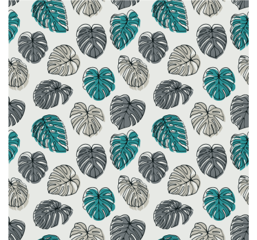 Papel de parede para quarto com padrão de folha monstera - TenStickers