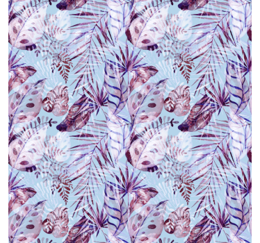 Papel de parede para quarto ilustrações de folhagens florais - TenStickers