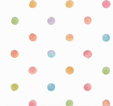 Papel de parede quarto de casal poá aquarelado - TenStickers