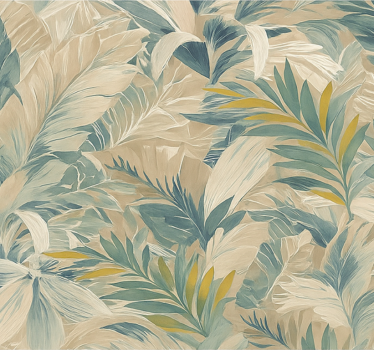 Papel de parede quarto de casal palmeira tropical abstrata - TenStickers
